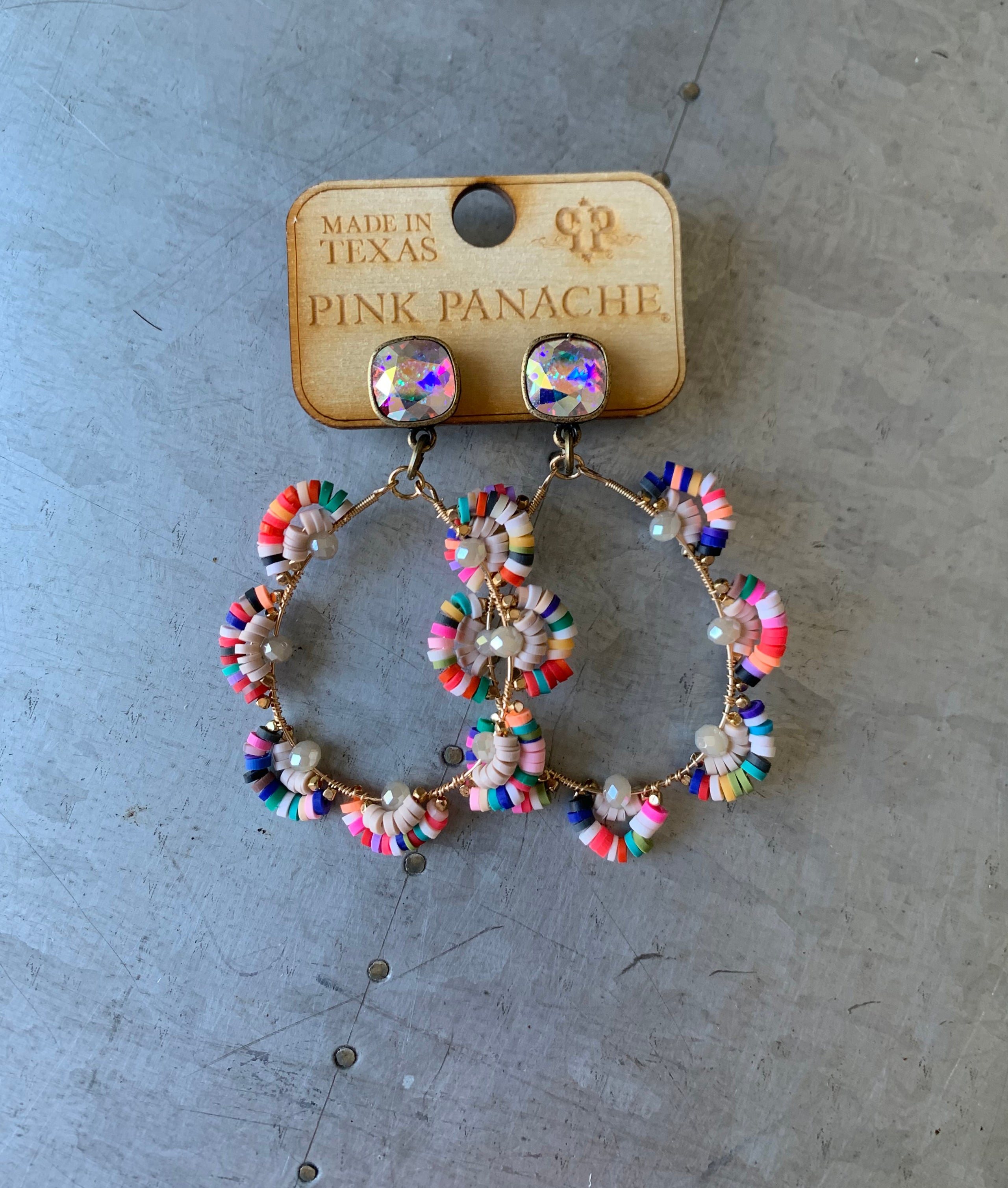 Pink panache teardrop new arrivals earrings