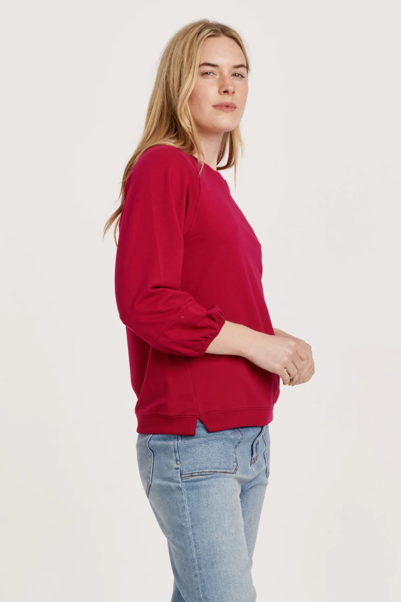 Bell sleeve sweatshirt clearance
